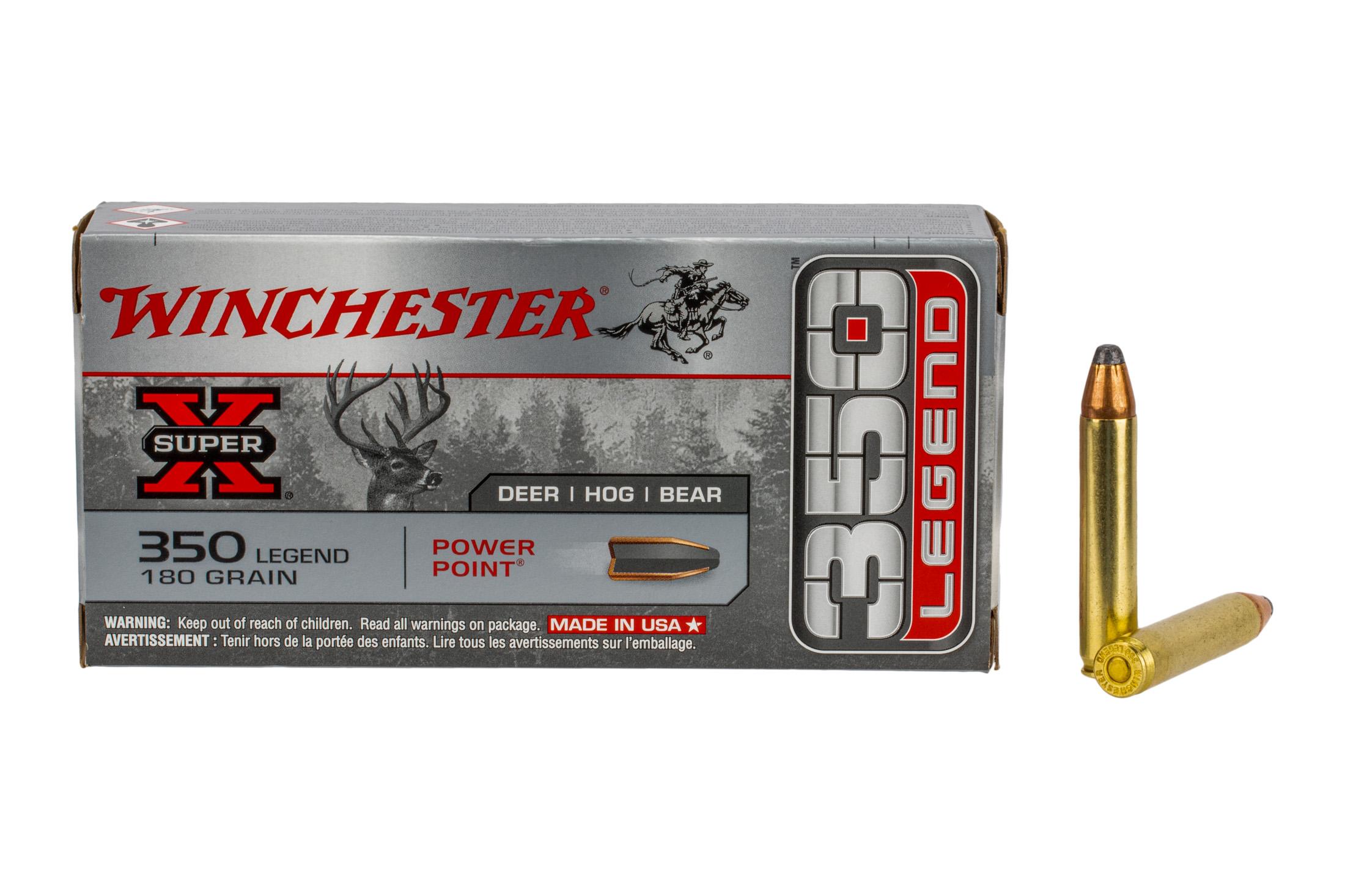 Winchester Ammunition 350 Legend 180gr Power Point 20 Round Box WNX3501